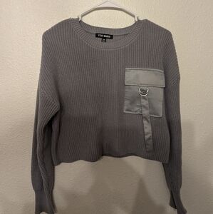 Steve Madden XS Grey Crop Sweater